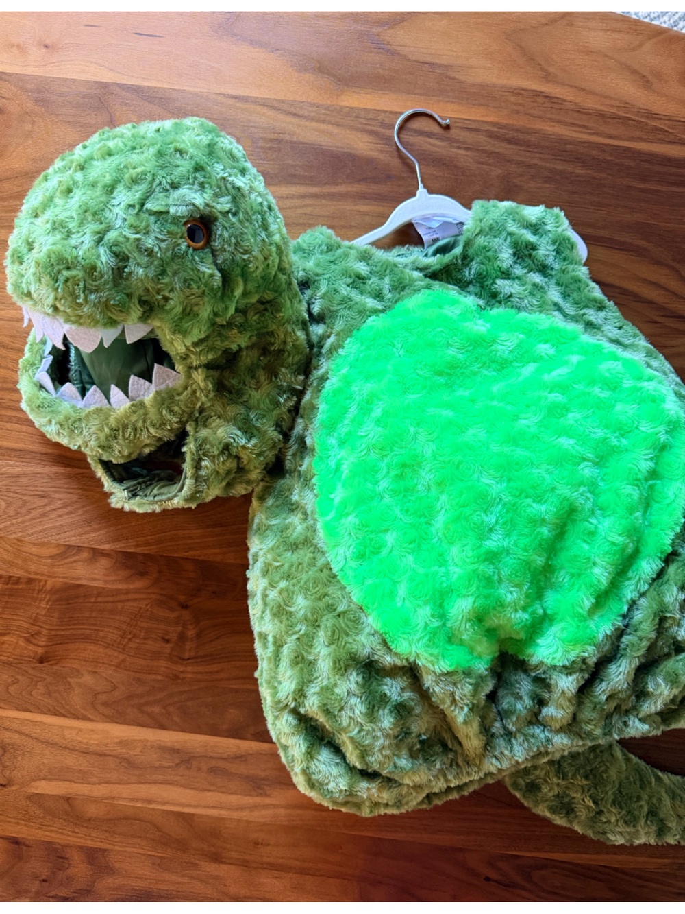 Green Plush T-Rex Dinosaur Kids Costume